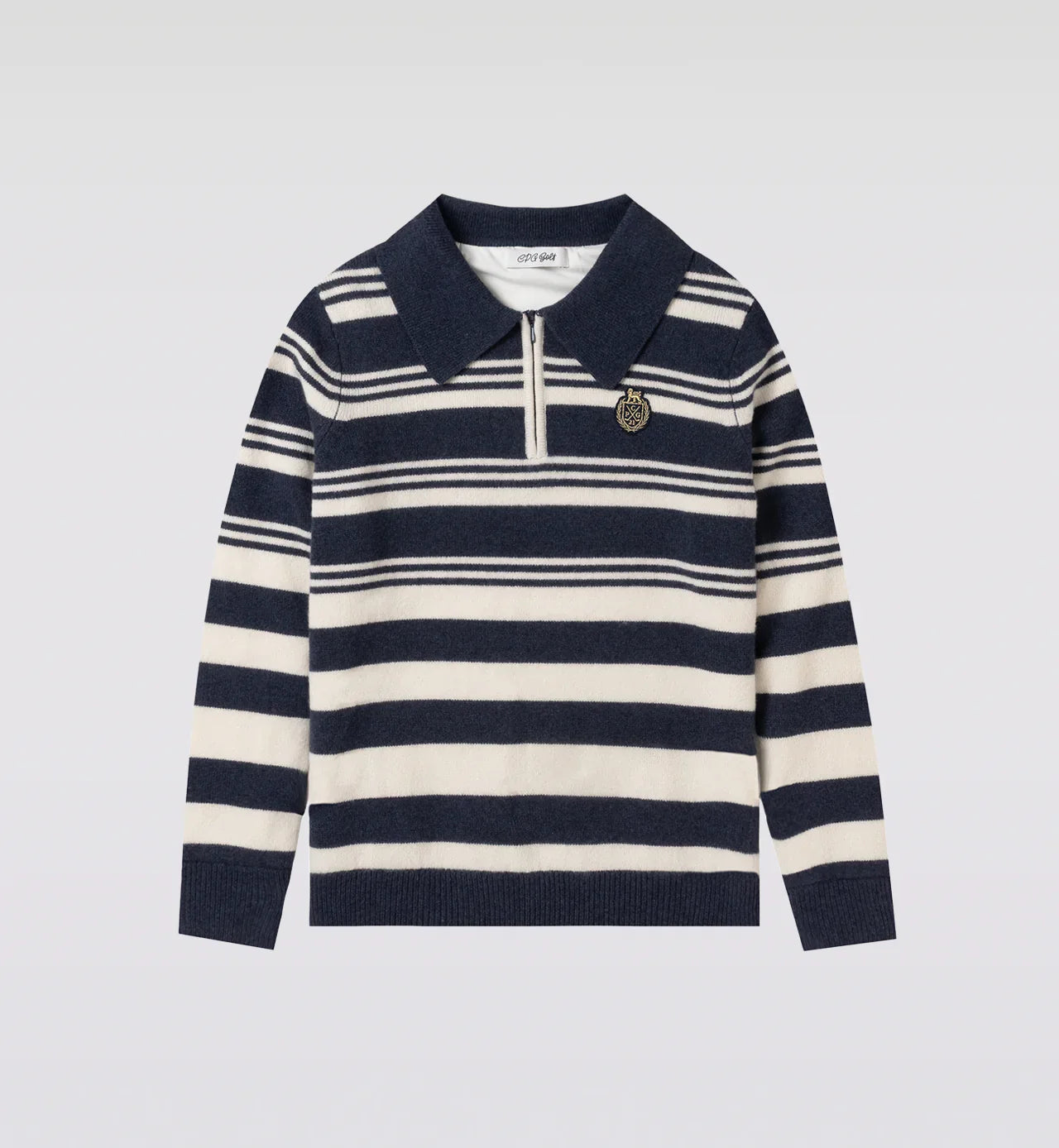 【Sample】BORDER POLO ZIP LS