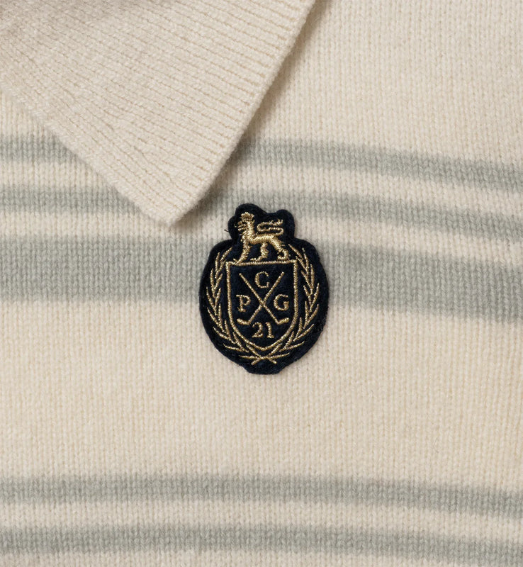 BORDER POLO ZIP LS-SAMPLE-