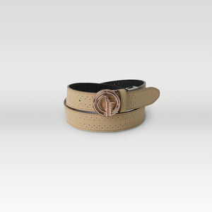 【9월 9일 이후 출하】 Round logo buckle belt(라운드 로고 버클 벨트)