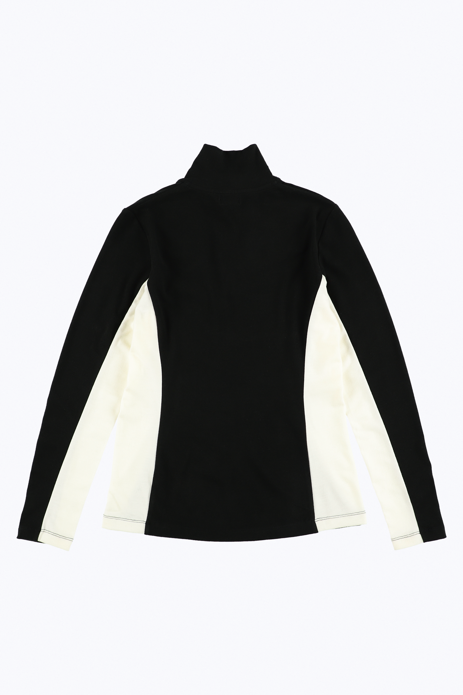 ハイネックバイカラーモックネック