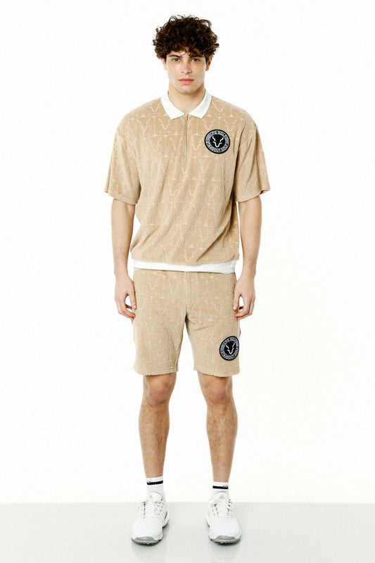 ロゴJQ柄パイル ショートパンツ