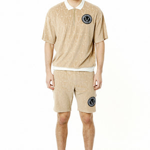 ロゴJQ柄パイル ショートパンツ