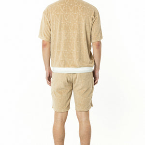 ロゴJQ柄パイル ショートパンツ