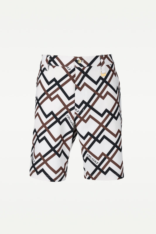 ジオメトリックプリントショートパンツ