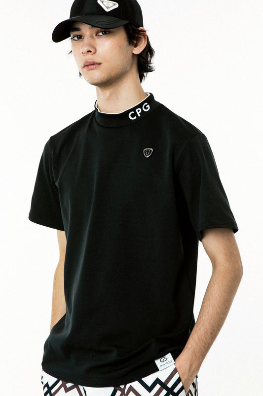 モックネックショートスリーブ  CPGゴルフ メンズ 半袖 Tシャツ ゴルフウェア