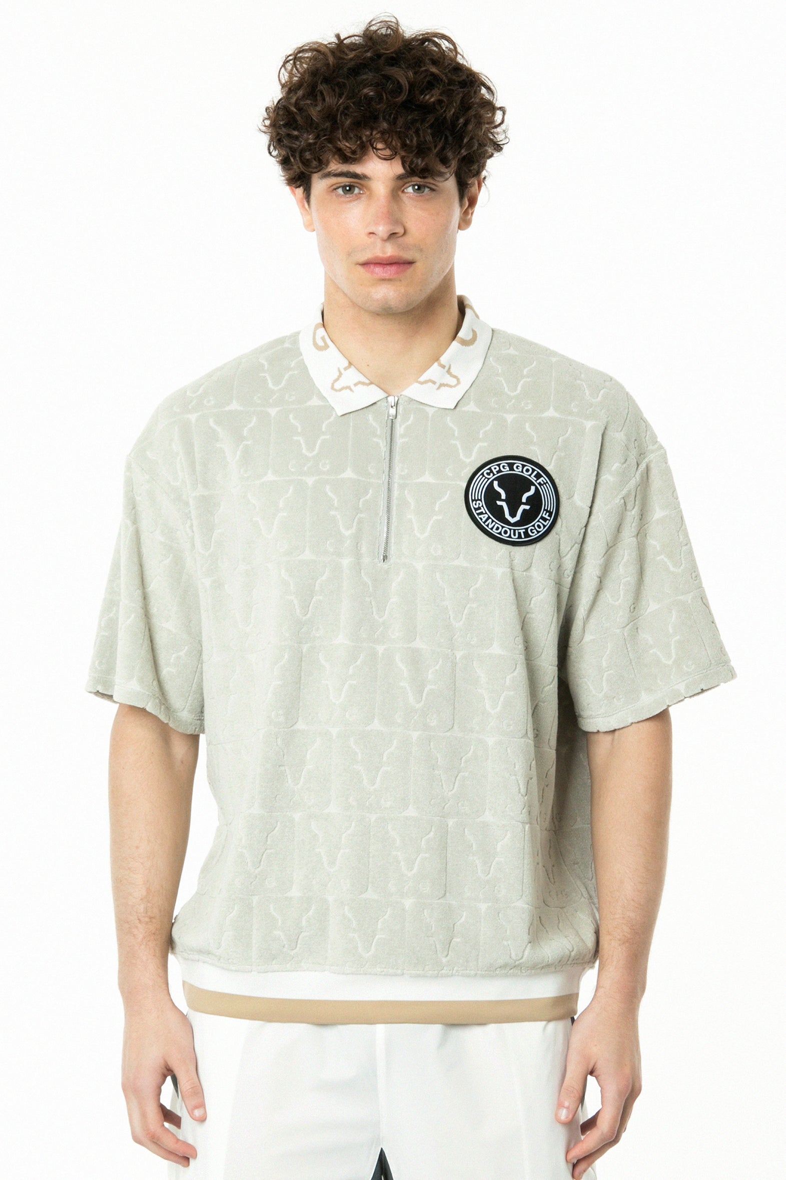 【Sample】ロゴJQ柄パイル Jip UPシャツ | MEN