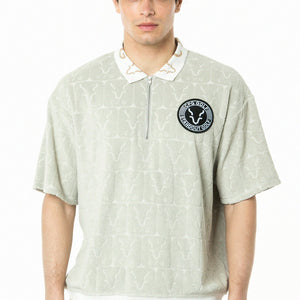 ロゴJQ柄パイル Jip UPシャツ