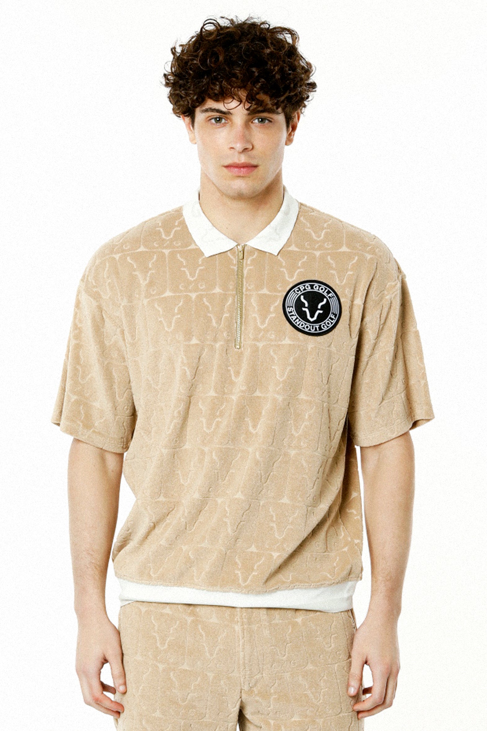 【Sample】ロゴJQ柄パイル Jip UPシャツ | MEN