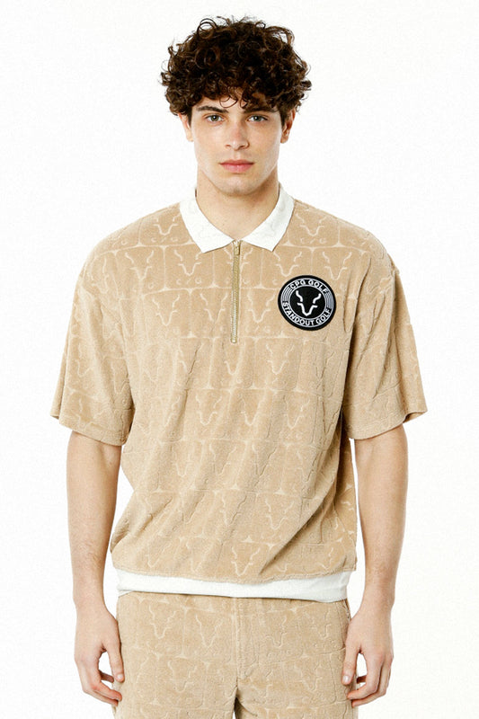 ロゴJQ柄パイル Jip UPシャツ