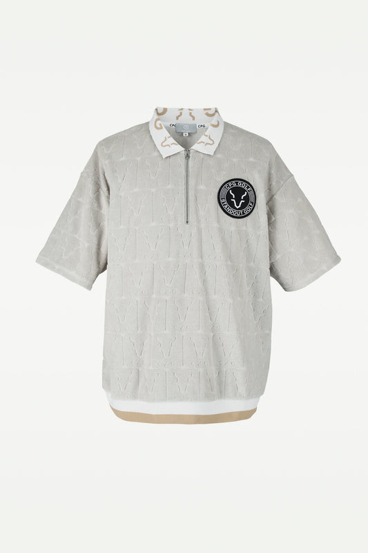 ロゴJQ柄パイル Jip UPシャツ