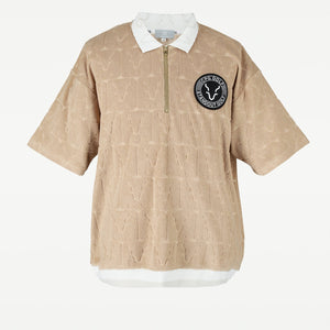 ロゴJQ柄パイル Jip UPシャツ