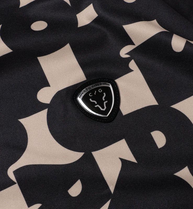 70’S調タイポグラフィプリントモックネックSS | MEN-SAMPLE-