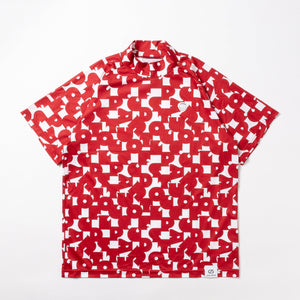70’S調タイポグラフィプリントモックネックSS | MEN-SAMPLE-