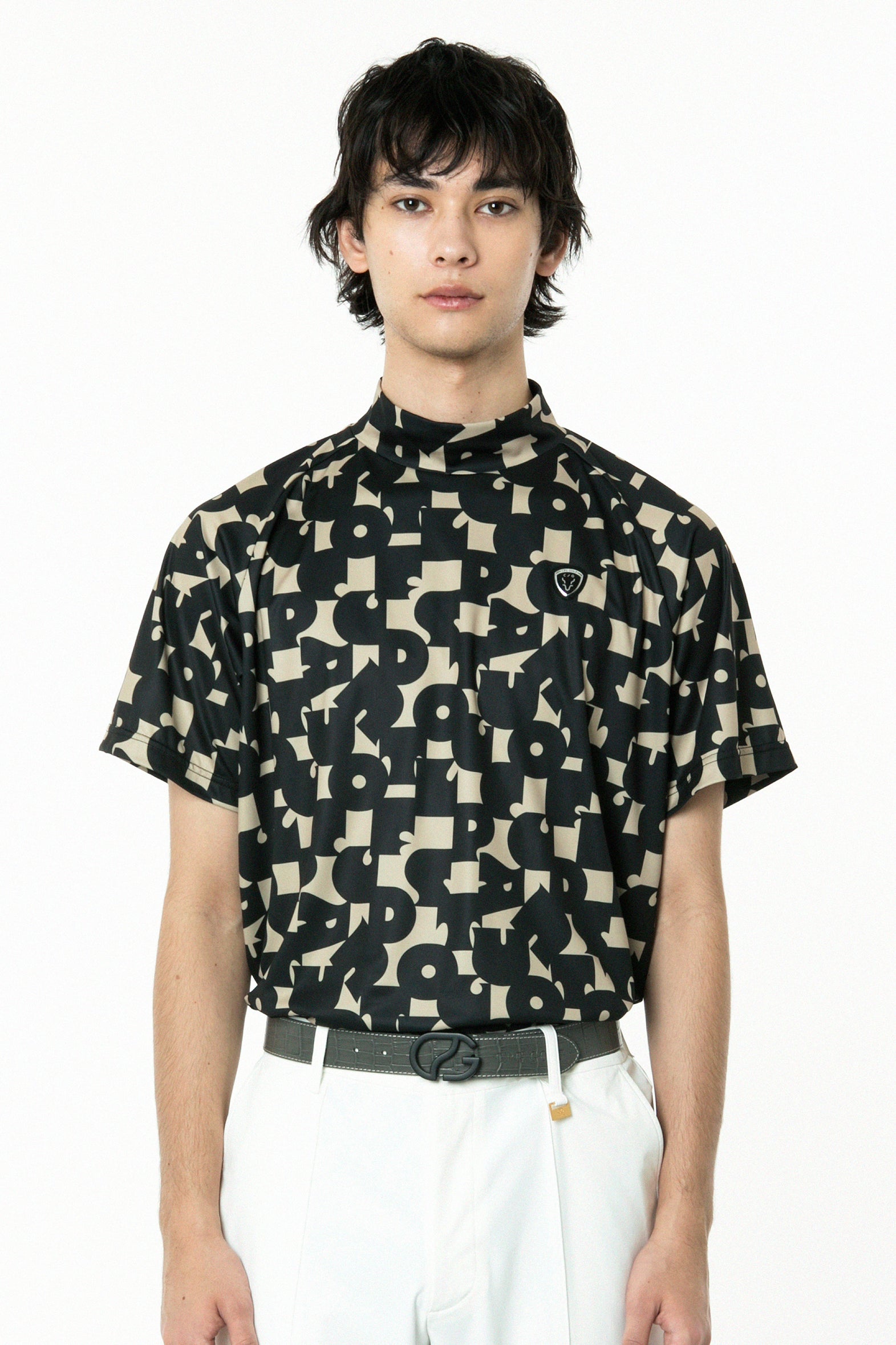 【Sample】70’S調タイポグラフィプリントモックネックSS | MEN