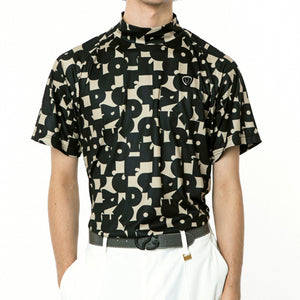 7’S調タイポグラフィプリントモックネックSS（ショートスリーブ）｜MEN