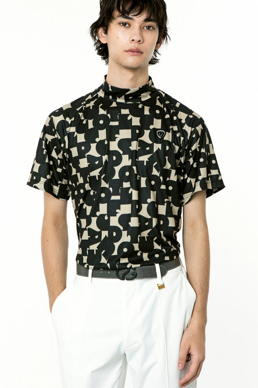 7’S調タイポグラフィプリントモックネックSS（ショートスリーブ）｜MEN