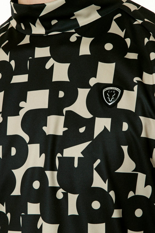 7’S調タイポグラフィプリントモックネックSS（ショートスリーブ）｜MEN