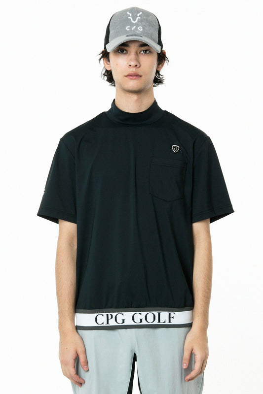 裾JQテープ付きモックネックSS（ショートスリーブ）