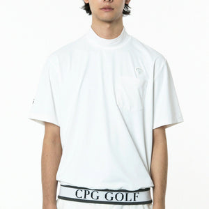 裾JQテープ付きモックネックSS（ショートスリーブ）