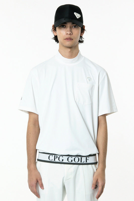 裾JQテープ付きモックネックSS（ショートスリーブ）