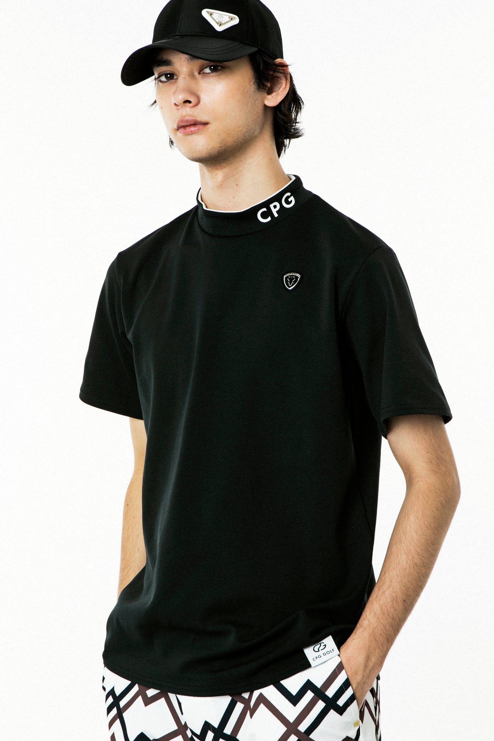 【Sample】裾JQテープ付きモックネックSS | MEN