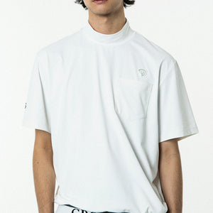 裾JQテープ付きモックネックSS（ショートスリーブ）