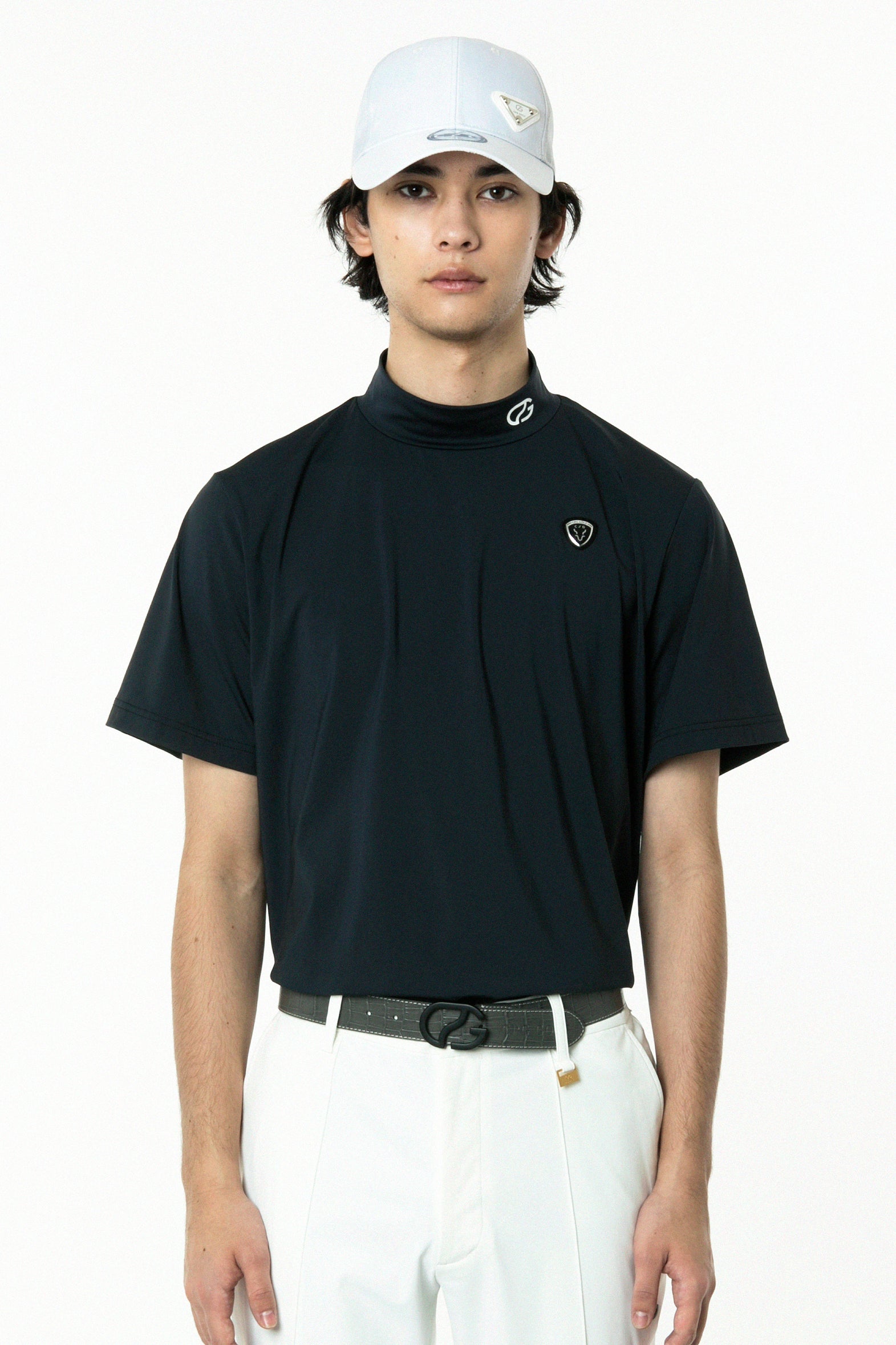 【Sample】ロゴパイピングつきモックネックシャツ | MEN