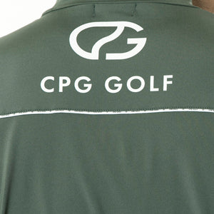 ロゴパイピングつきモックネックシャツ