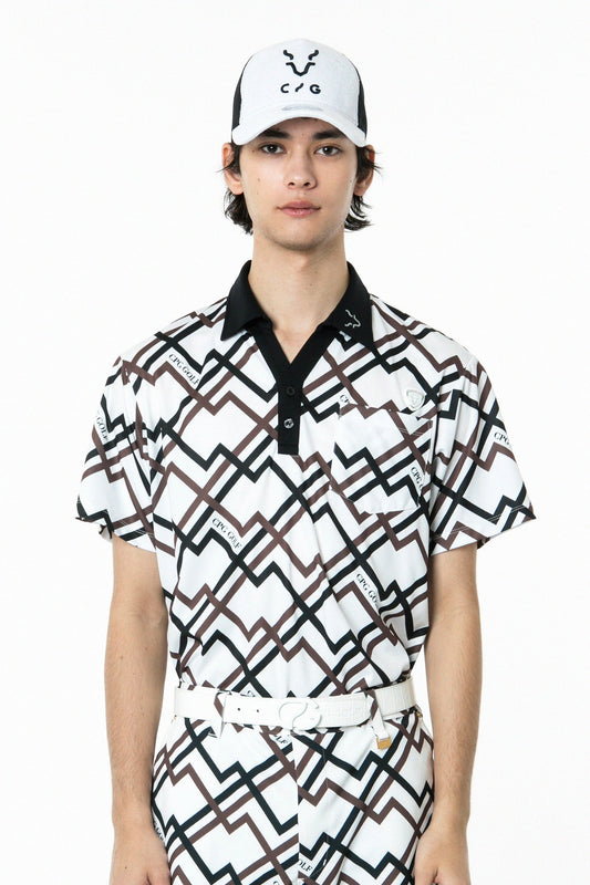 ジオメトリックプリントスキッパーSS（ショートスリーブ）