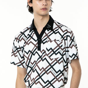 ジオメトリックプリントスキッパーSS（ショートスリーブ）