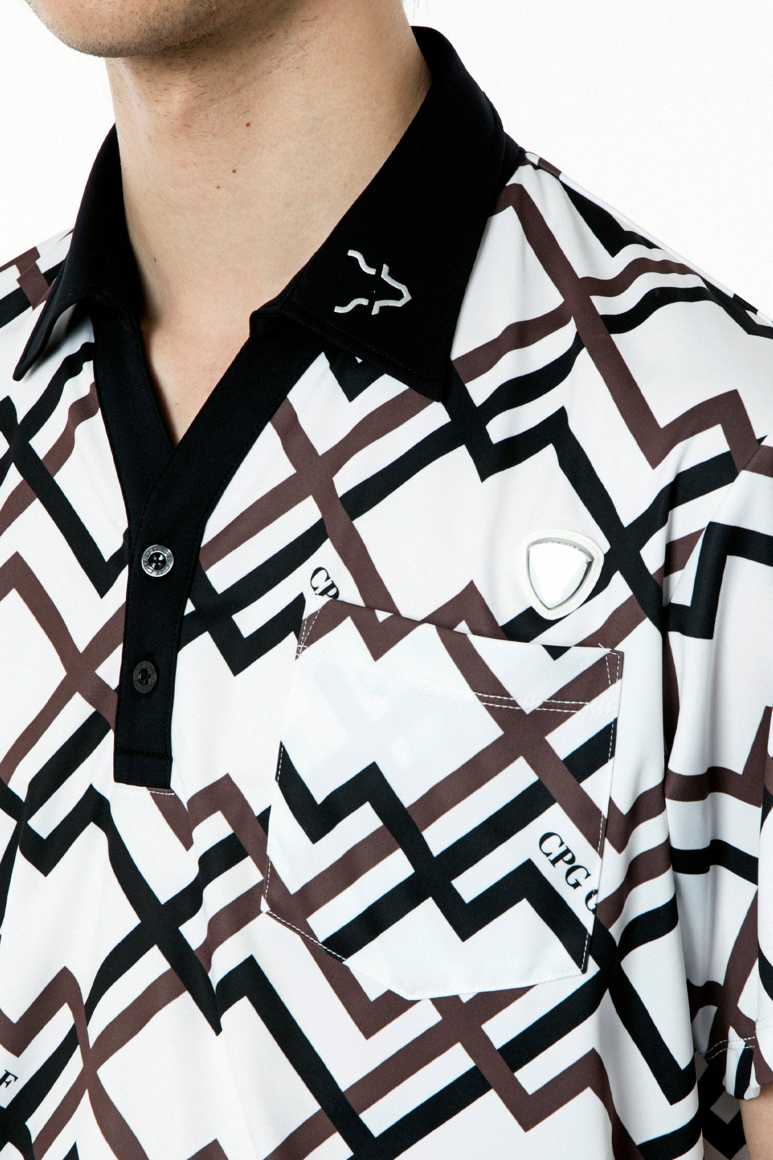 【Sample】ジオメトリックプリントスキッパーSS | MEN