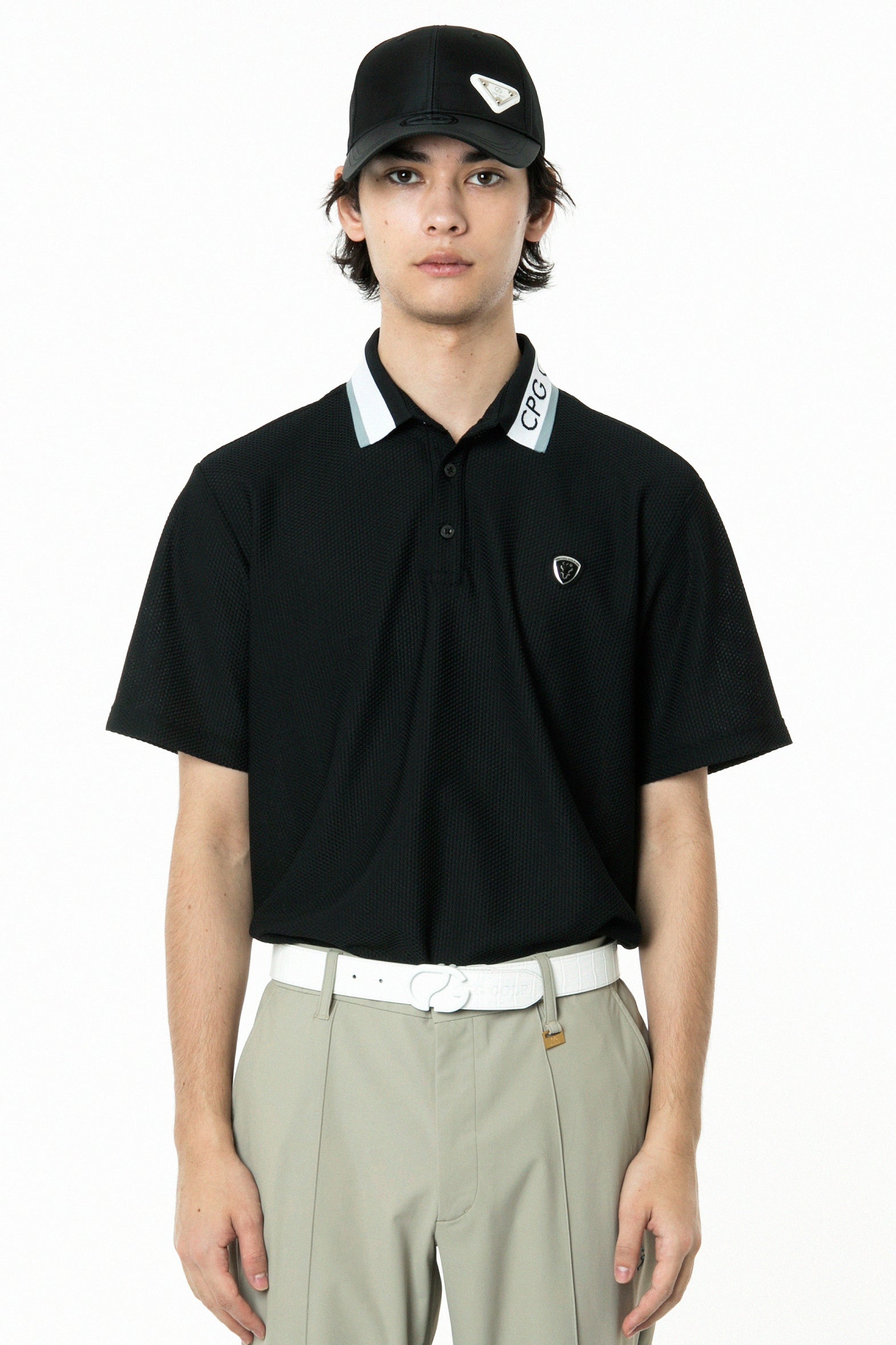 CPG GOLF シーピージーゴルフ ゴルフウェア メンズ ポロシャツ 半袖 衿 