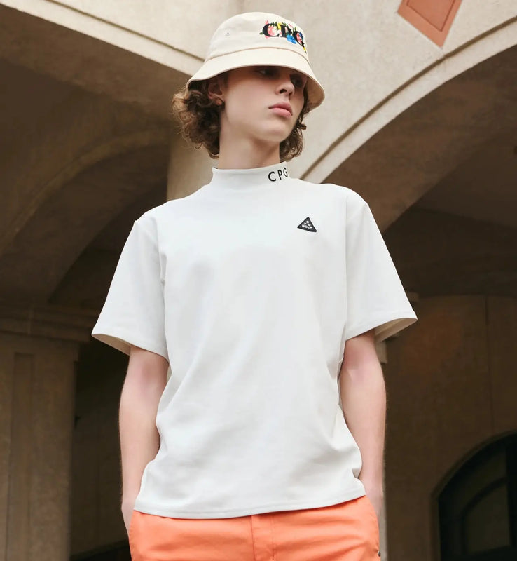 BACK LINE MOCK NECK SS | MEN