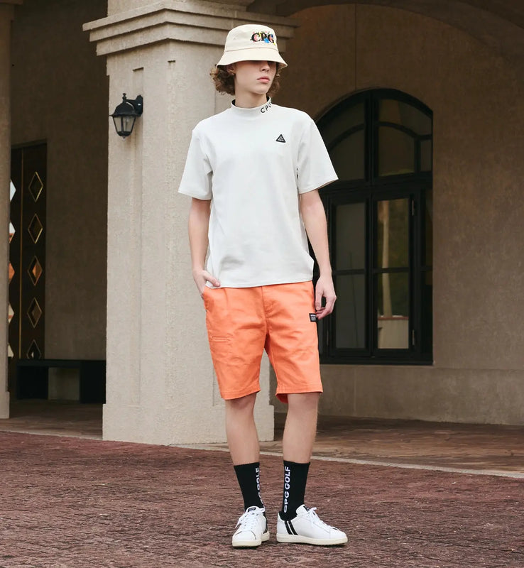 BACK LINE MOCK NECK SS | MEN