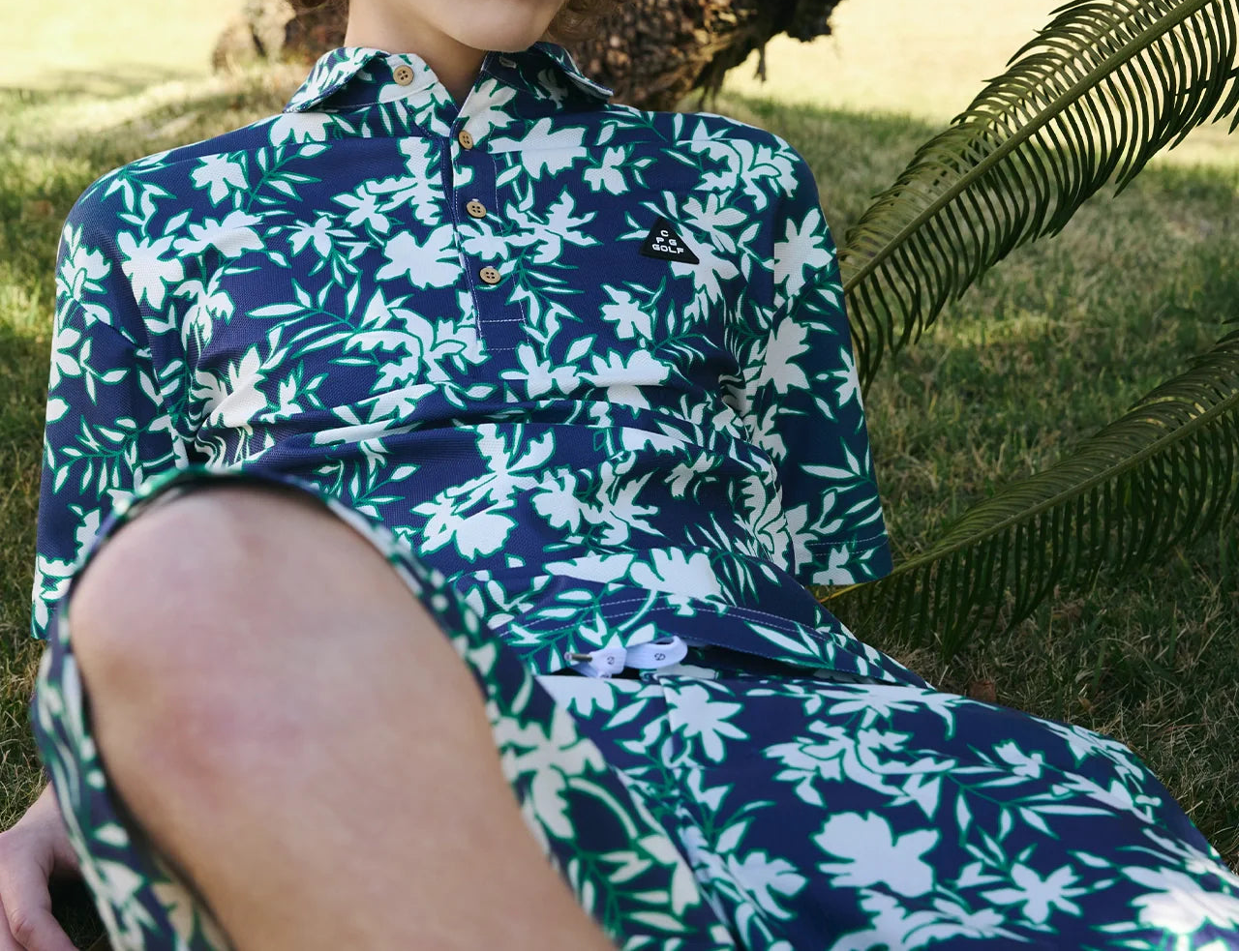 FLOWER MOTIF POLO SS | MEN-SAMPLE-