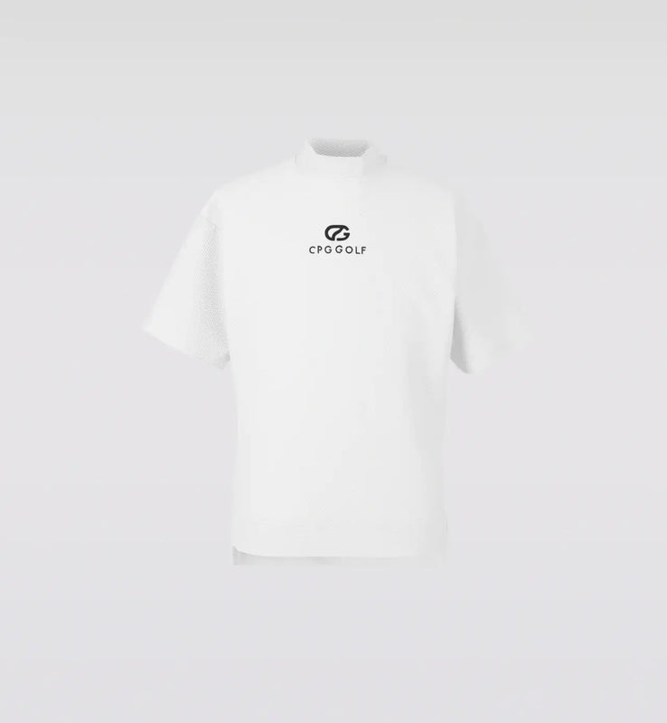 LIGHT MESH MOCK NECK SS | MEN