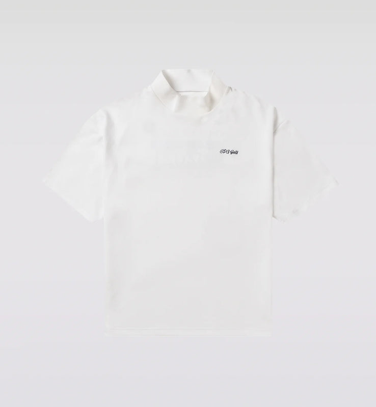 MOCK NECK SS BACK PRINT | MEN