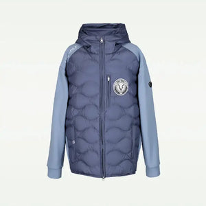 ゴルフウェア メンズ アウター トップス ダウンジャケット フリース 冬 ダウン×フリースジャケット ブルー