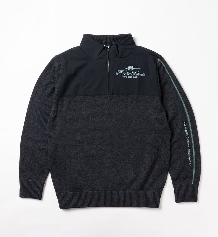 【new arrival】TWO-TONE HALF ZIP BLOUSON | MEN-SAMPLE-