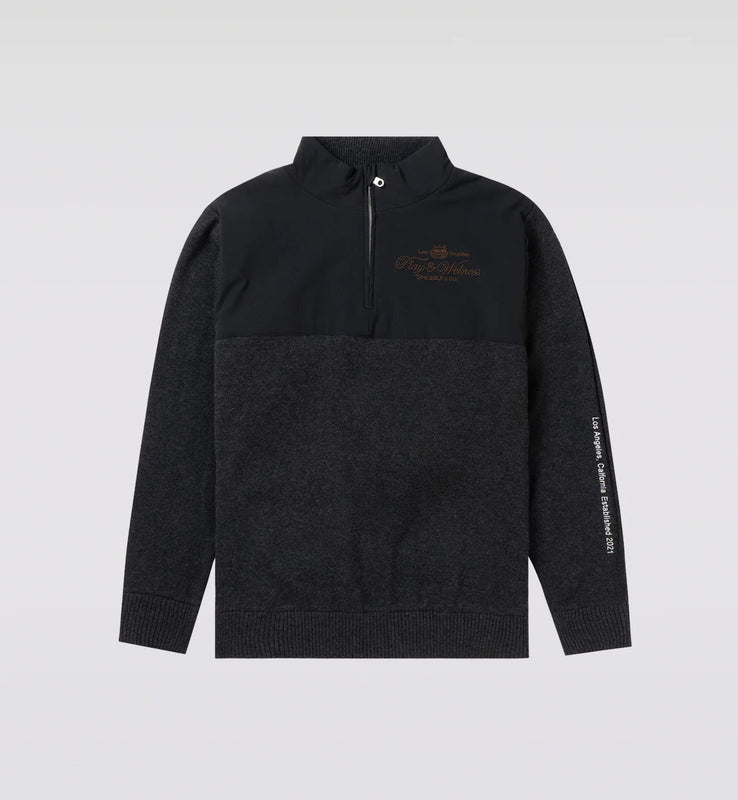 TWO-TONE HALF ZIP BLOUSON | MEN-SAMPLE-