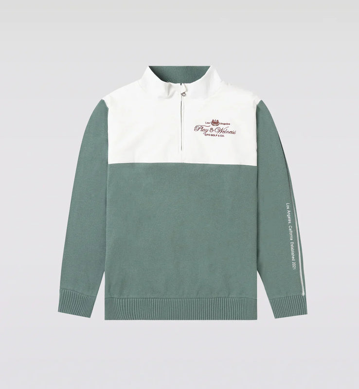 【new arrival】TWO-TONE HALF ZIP BLOUSON | MEN-SAMPLE-