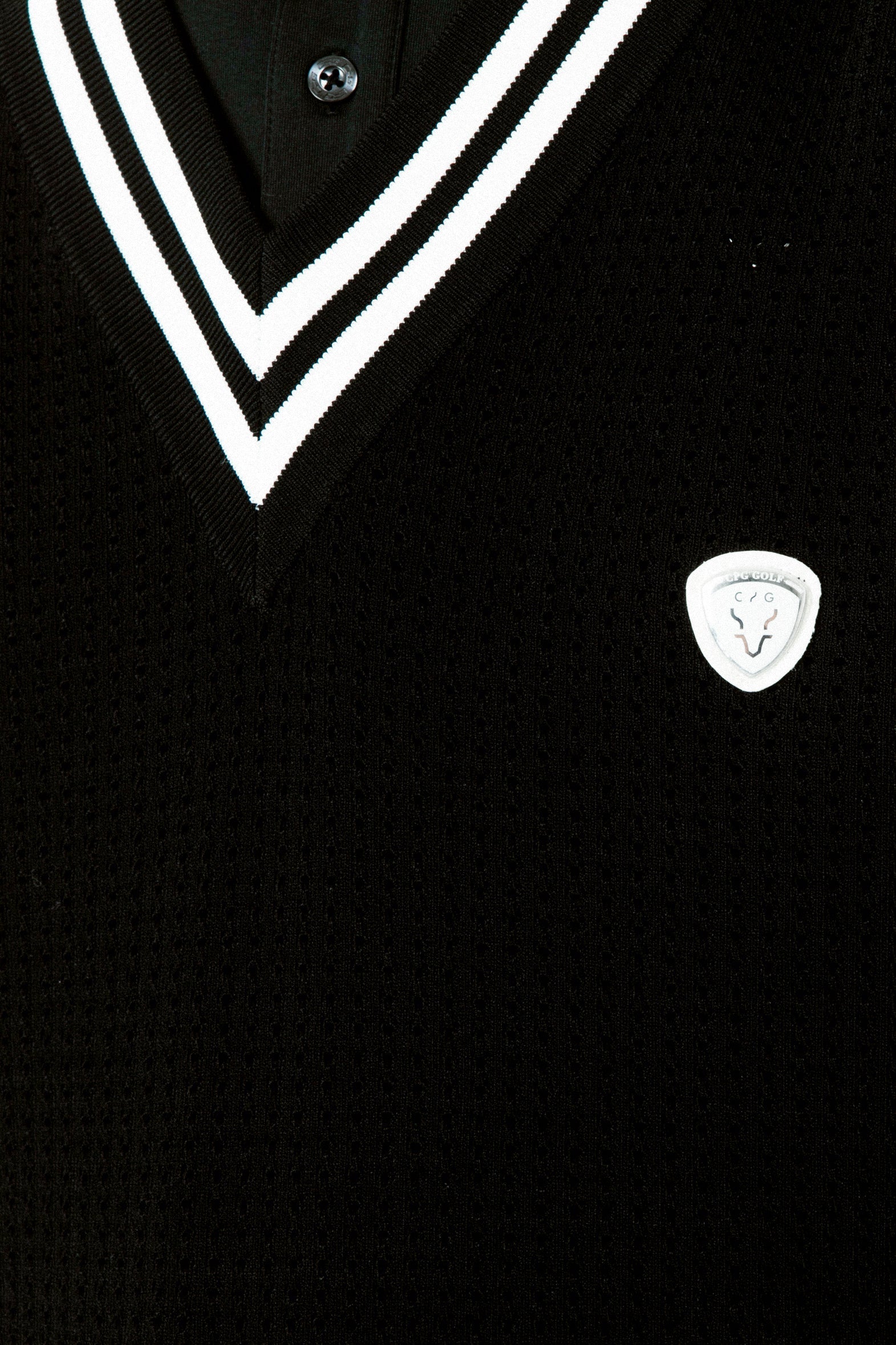 【Sample】ラインリブ入りメッシュニットベスト | MEN