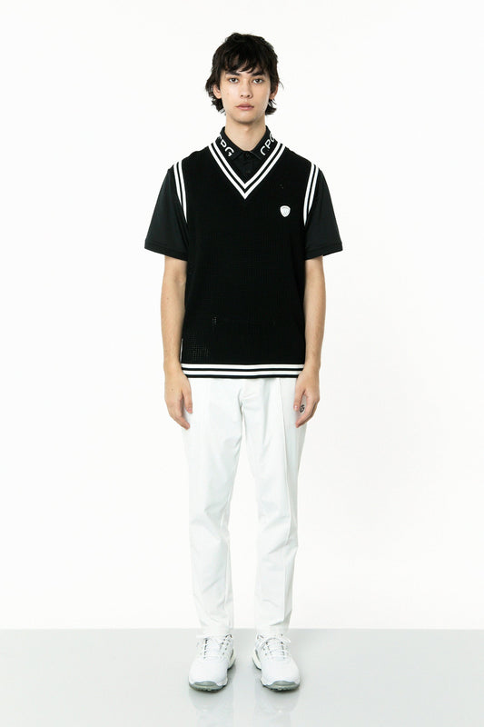 CPGゴルフ(CPG GOLF) ラインリブ入りメッシュニットベスト MEN