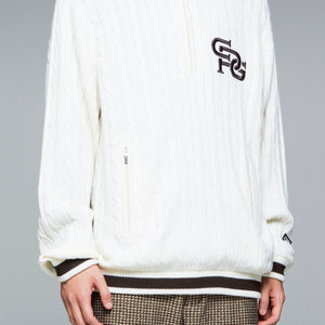 【9월 9일 이후 출하】 half zip knit blouson(하프 Zip 니트 블루존)