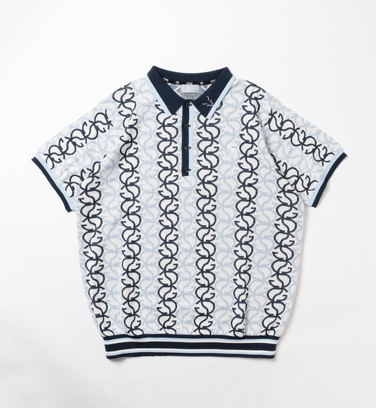 ロゴモノグラムジャガードニットポロSS | MEN -sample-
