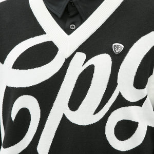 インターシャビッグロゴニットベスト｜MEN -sample-