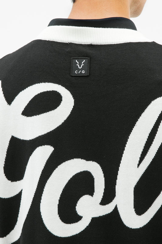 インターシャビッグロゴニットベスト｜MEN -sample-