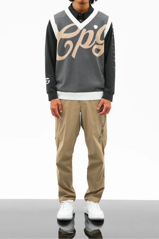 インターシャビッグロゴニットベスト｜MEN -sample-