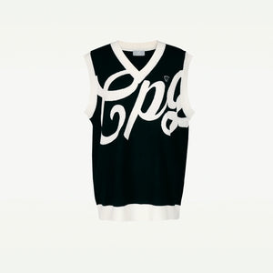 インターシャビッグロゴニットベスト｜MEN -sample-