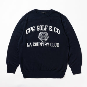 【new arrival】PULL OVER LOGO INTARSIA | MEN-SAMPLE-